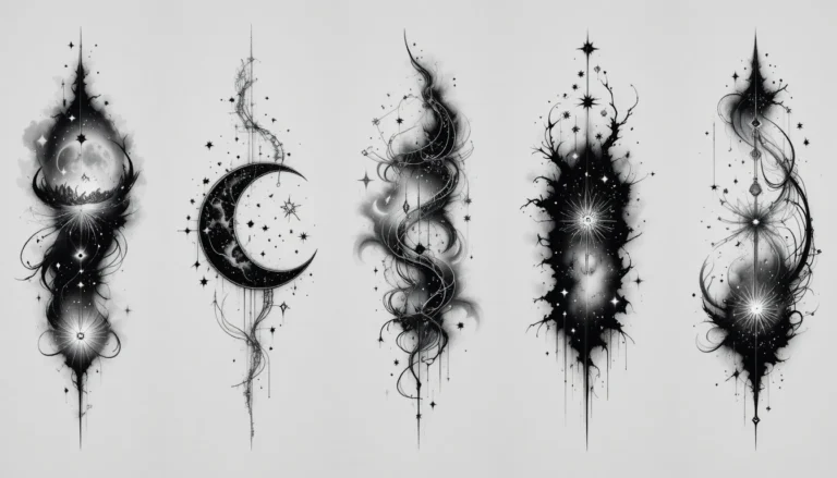 25 beautiful night sky tattoo ideas featuring moon, stars and celestial designs